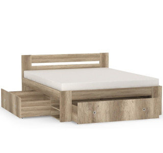 REA LARISA UP 180 dub canyon, manželská posteľ 180x200 cm s úložným priestorom