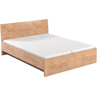 REA OXANA dub lancelot, manželská posteľ 160x200 s úložným priestorom