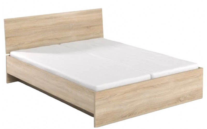 REA OXANA dub bardolino, manželská posteľ 160x200 s úložným priestorom