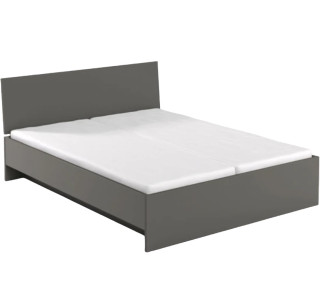 REA OXANA šedý grafit, manželská posteľ 160x200 s úložným priestorom