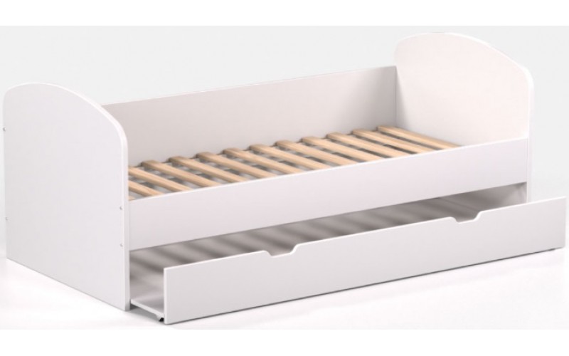 REA ABRA biela, detská posteľ s prístelkou 90x200 cm