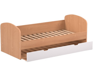 REA ABRA buk + farebné čelo, detská posteľ s prístelkou 90x200 cm