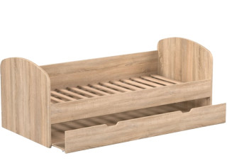 REA ABRA dub bardolino, detská posteľ s prístelkou 90x200 cm