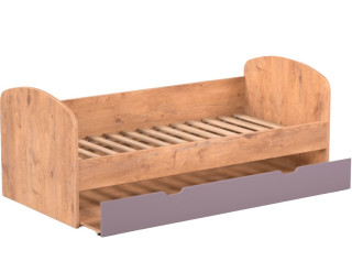 REA ABRA dub lancelot + farebné čelo, detská posteľ s prístelkou 90x200 cm