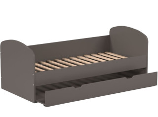 REA ABRA šedý grafit, detská posteľ s prístelkou 90x200 cm