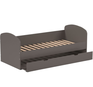 REA ABRA šedý grafit, detská posteľ s prístelkou 90x200 cm