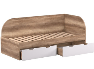 REA GARY 90P dub canyon, jednolôžková posteľ 90x200 cm s úložným priestorom pravá