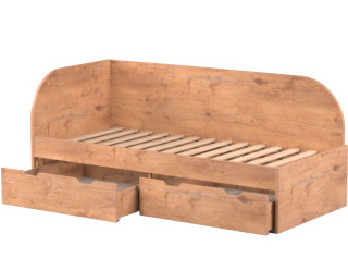 REA GARY 90L dub lancelot, jednolôžková posteľ 90x200 cm s úložným priestorom ľavá