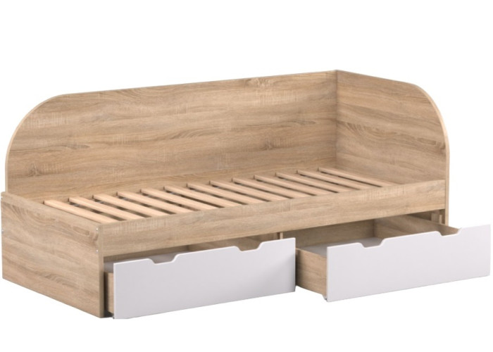 REA GARY 90P dub bardolino - pravá, jednolôžková posteľ 90x200 cm s úložným priestorom REA GARY 90P dub bardolino - pravá, jednolôžková posteľ 90x200 cm s úložným priestorom