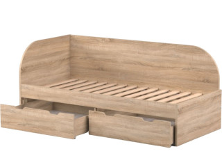 REA GARY 90L dub bardolino - ľavá jednolôžková posteľ 90x200 cm s úložným priestorom