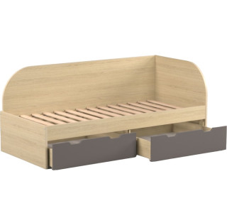 REA GARY 90P dub vicenza, jednolôžková posteľ 90x200 cm s úložným priestorom, pravá
