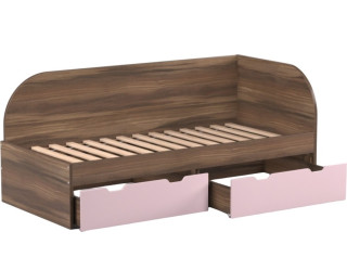 REA GARY 90P orech rockpille, jednolôžková posteľ 90x200 cm s úložným priestorom pravá