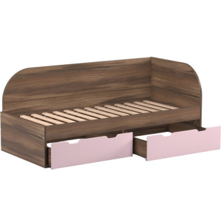 REA GARY 90P orech rockpille, jednolôžková posteľ 90x200 cm s úložným priestorom pravá