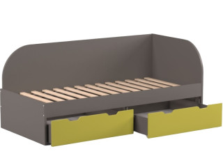 REA GARY 90P šedý grafit, jednolôžková posteľ 90x200 cm s úložným priestorom pravá