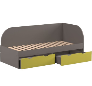 REA GARY 90P šedý grafit, jednolôžková posteľ 90x200 cm s úložným priestorom pravá