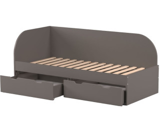 REA GARY 90L šedý grafit, jednolôžková posteľ 90x200 cm s úložným priestorom ľavá