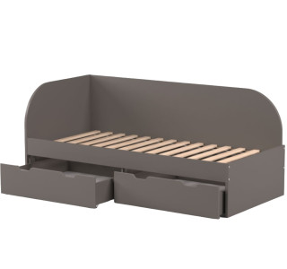 REA GARY 90L šedý grafit, jednolôžková posteľ 90x200 cm s úložným priestorom ľavá