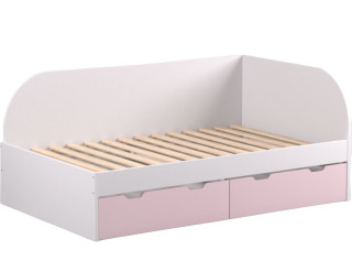 REA GARY 120P biela, študentská posteľ 120x200 cm s úložným priestorom pravá