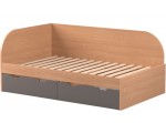 REA GARY 120L buk, študentská posteľ 120x200 cm s úložným priestorom ľavá