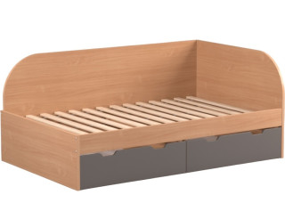 REA GARY 120P buk, študentská posteľ 120x200 cm s úložným priestorom pravá