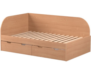 REA GARY 120L buk, študentská posteľ 120x200 cm s úložným priestorom ľavá