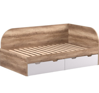 REA GARY 120P dub canyon, študentská posteľ 120x200 cm s úložným priestorom pravá