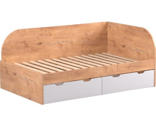 REA GARY 120P dub lancelot, študentská posteľ 120x200 cm s úložným priestorom pravá