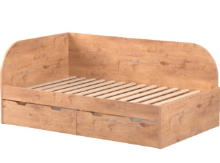 REA GARY 120L dub lancelot, študentská posteľ 120x200 cm s úložným priestorom ľavá