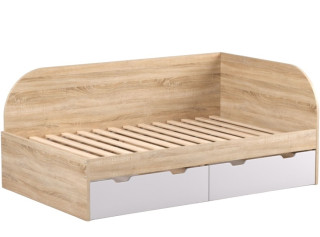 REA GARY 120P dub bardolino, študentská posteľ 120x200 cm s úložným priestorom pravá