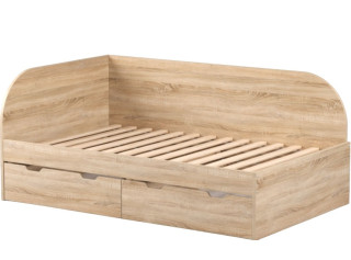 REA GARY 120L dub bardolino, študentská posteľ 120x200 cm s úložným priestorom ľavá