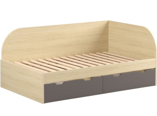 REA GARY 120P dub vicenza, študentská posteľ 120x200 cm s úložným priestorom pravá