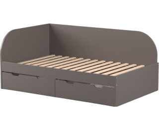 REA GARY 120L šedý grafit, študentská posteľ 120x200 cm s úložným priestorom ľavá