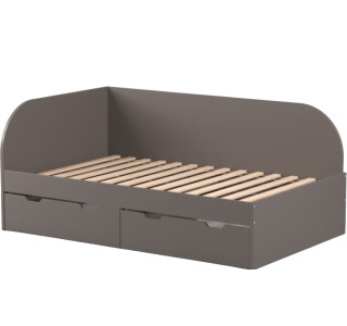 REA GARY 120L šedý grafit, študentská posteľ 120x200 cm s úložným priestorom ľavá