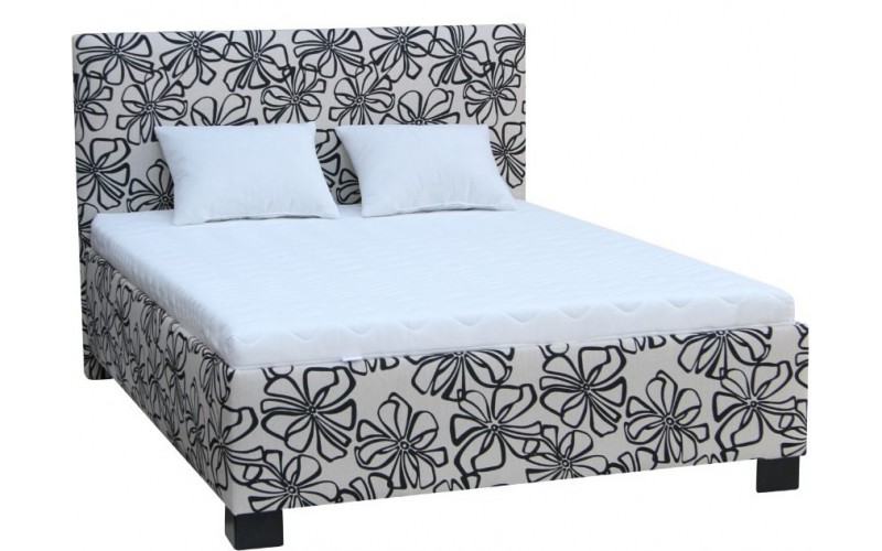 LAREDO V-5 kvety, čalúnená posteľ s úložným priestorom 160x200 cm