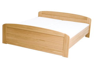 PETRA masívna posteľ 160x200 cm s oblým čelom pri nohách