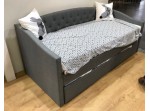ALESSIA sivá, posteľ s prístelkou 90x200 cm