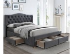 ASPEN VELVET 2 sivá, posteľ s roštom 160 x 200 cm
