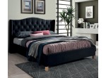 ASPEN VELVET čierna, posteľ s roštom 160 x 200 cm