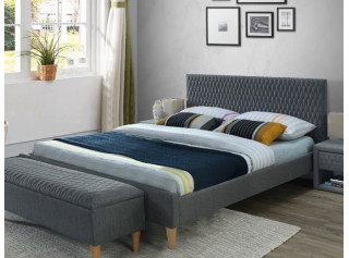 AZURRO VELVET sivá, manželská posteľ s roštom 160x200 cm