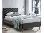 AZURRO VELVET sivá, posteľ s roštom 90 x 200 cm