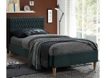 AZURRO VELVET zelená, jednolôžková posteľ s roštom 90x200 cm