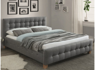 BARCELONA sivá, manželská posteľ s roštom 160x200 cm