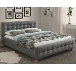 BARCELONA sivá, manželská posteľ s roštom 160x200 cm