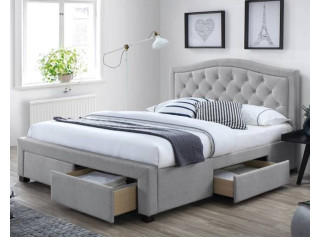 ELECTRA sivá, manželská posteľ s úložným priestorom 160x200 cm