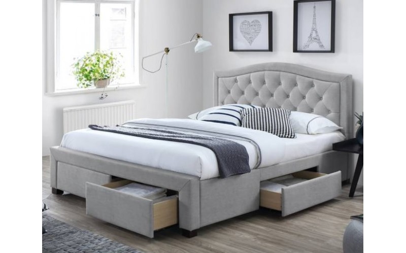 ELECTRA sivá, posteľ s roštom 140 x 200 cm