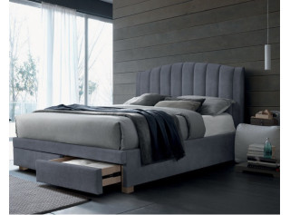 EMOTION VELVET sivá, manželská posteľ s úložným priestorom 160x200 cm