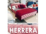HERRERA VELVET antická ružová, čalúnená posteľ s roštom 160x200 cm