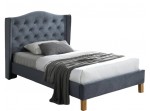 ASPEN VELVET sivá, jednolôžková posteľ s roštom 120x200 cm