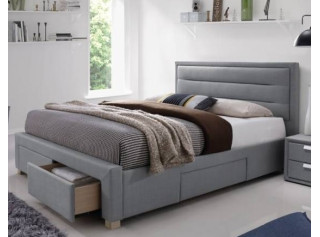 INES sivá, manželská posteľ s úložným priestorom 160x200 cm