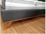 MELISSA sivá, posteľ s roštom 160 x 200 cm